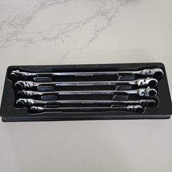 Mountain RM6 Metric Reversible Ratcheting Wrench Set, 5-Piece, Universal Spline