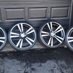 Porsche Panamera  22" Wheels Continental Tires Rims  295/25ZR/R22