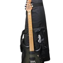 Sterling JP150FM Transparent Black Satin 6-string Electric Guitar