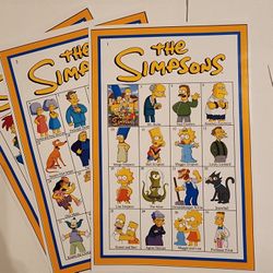 The Simpsons Bingo Cards NEW 