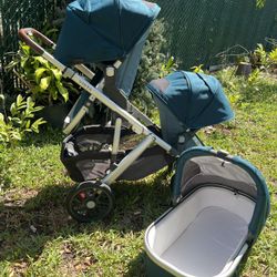 Uppababy Vista V2 Stroller Double And Optional Bassinet 