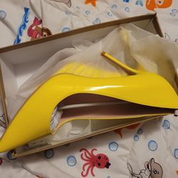 Heels Yellow And Beige