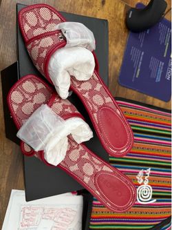 Coach Heels Size 9 Ruby Red