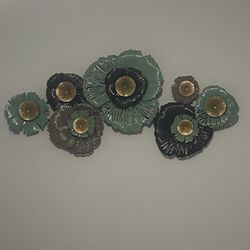 Large Metal Floral Wall Decor