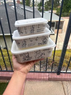 Disney Plastic Tupperware 3 Pack
