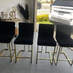 Black And Gold Stools