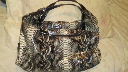 Large snake print purse