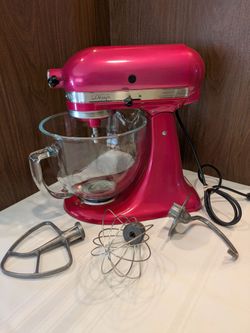 "RARE" Kitchen-Aid Artisan 5 QT  "Raspberry Ice" Stand Mixer "Beautiful Color & Display"