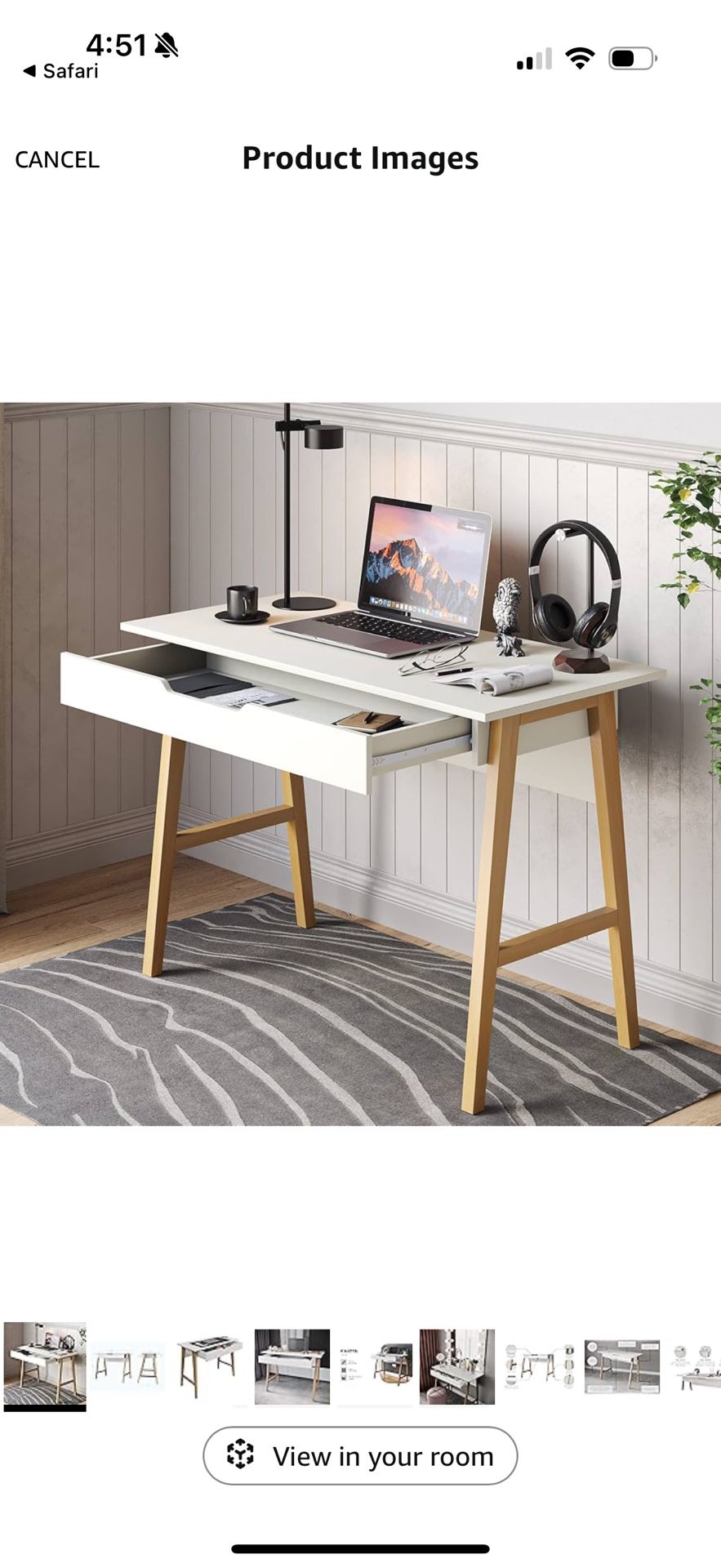 Amazon 42 Inch White Desk