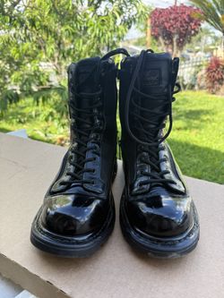 Black Tactical Lace-Up Combat Boots