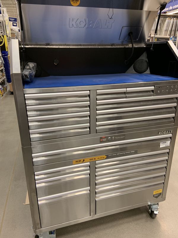 Tool Chest Kobalt 3000 53 In W X 68 7 In H 18 Drawer Stainless