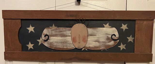 Beautiful Large Distressed Wooden Angel Sign - 10.25” x 30”