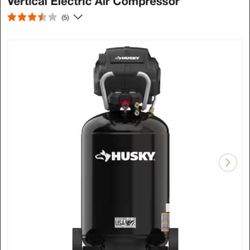 Husky 1.7 HP, 200 PSI, 30 Gal., 5.1 SCFM 90 PSI, Single-Stage, Oil Free Portable Vertical Electric Air Compressor