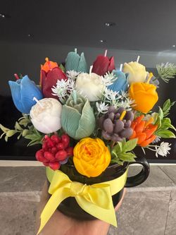 Very Beautiful candle bouquet 💐