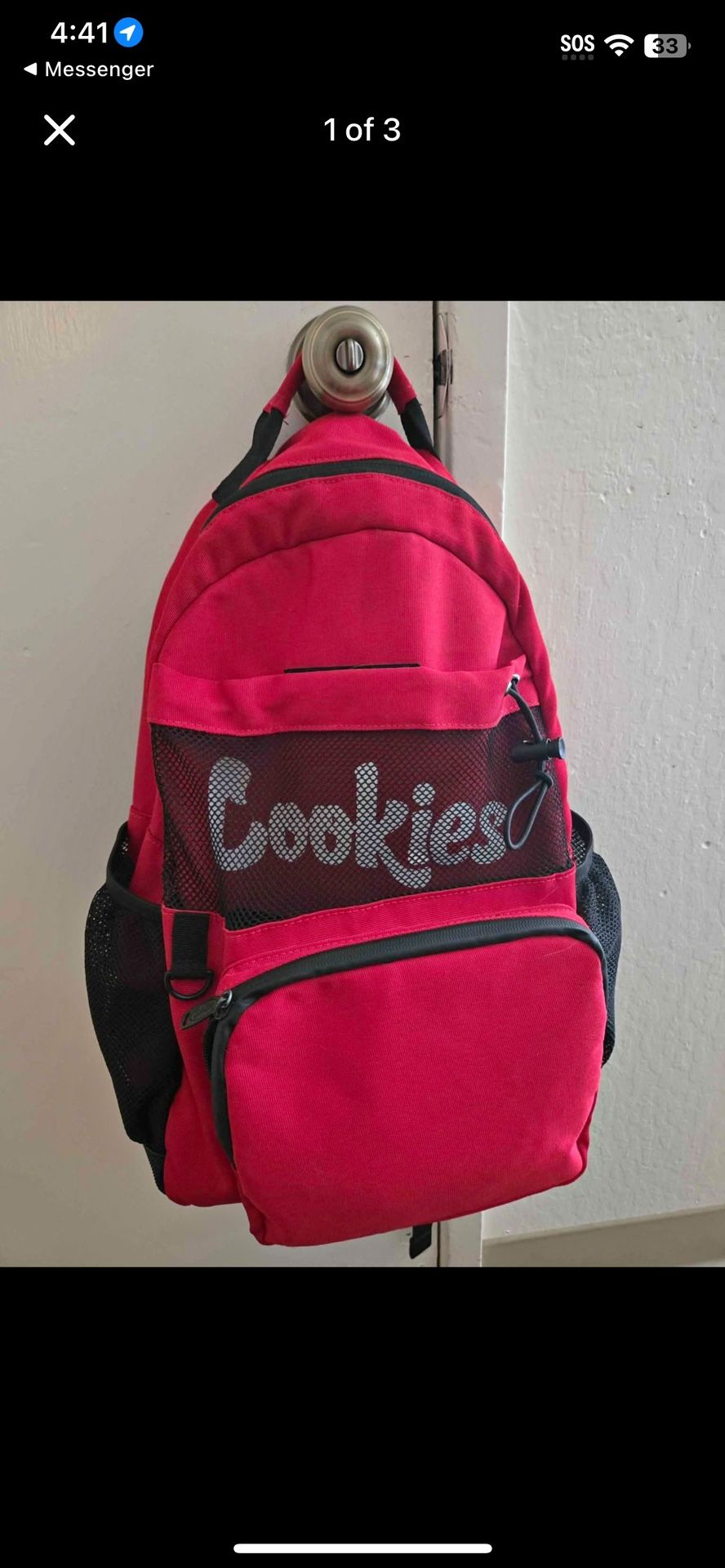 Cookies Stasher Backpack Red Travel Pack
