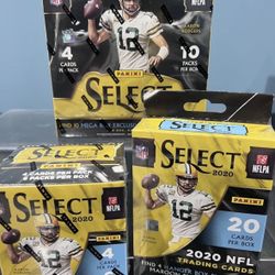 2020 Panini Select NFL Football Mega Box Red Prizm + Blaster Box + Hanger Box