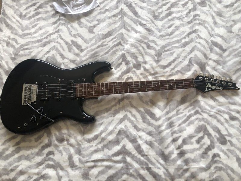 Vintage Ibanez Roadstar II RG140 1987 Black Electric Guitar (Made In Korea)