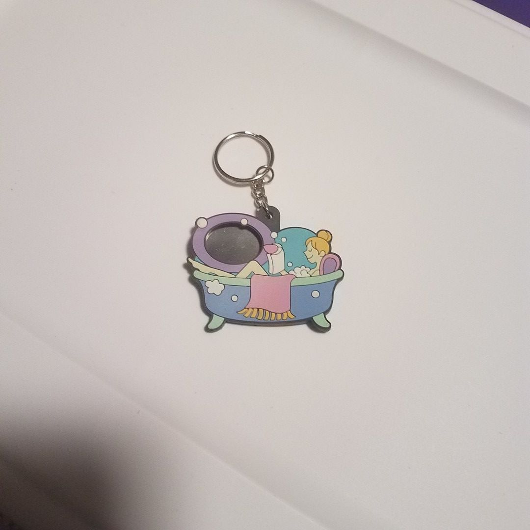 New bubble bath picture frame keychain