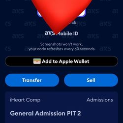 2 GA PIT 2 Iheart Radio Wango Tango Tickets 