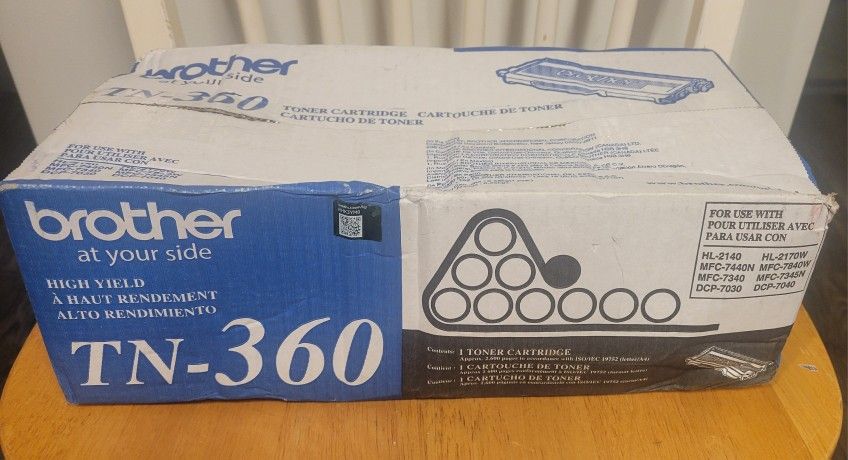 Genuine Sealed Brother TN-360 High Yield Black Toner Cartridge