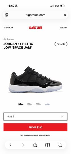 Jordan 11 low space jam