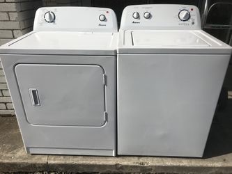 Amana washer and dryer set large capacity , year warranty