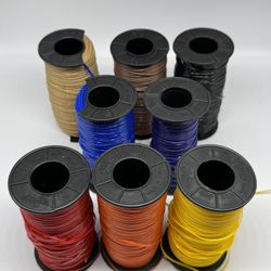 8 Multicolored Plastic Lacing Cord/Rope for Keychains, Bracelets, Charms