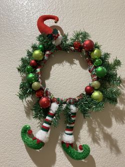 Elf xmas wreath