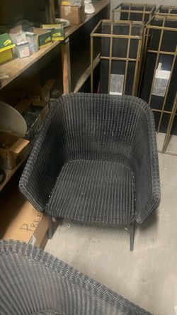 Cane line black wicker chair
