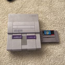 Super Nintendo With Super Mario World 