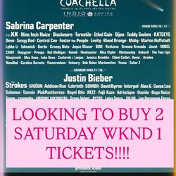 COACHELLA TICKETS WKND1