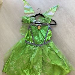 Authentic Disney Tinker bell Tinkerbell Costume With LED Wings Included -6-8th Grader