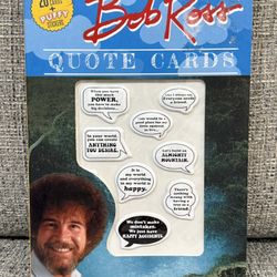 Brand New Bob Ross Quote Cards Book W Stickers 