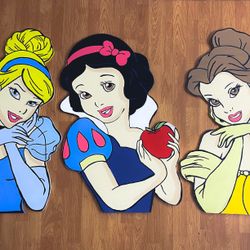 Christmas Cutouts Yard Art Decorations Disney Princesses