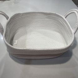 Hobby Lobby White Woven Storage Basket Organizer