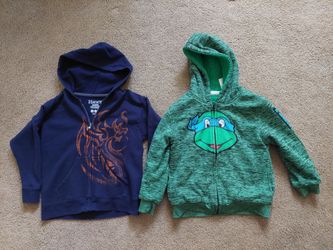 2 boy's zip up Jackets clothes