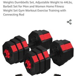 Weights Dumbbells Set, Adjustable Weight to 44Lbs,