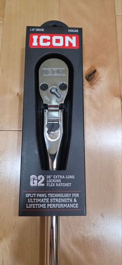 ICON G2 1/2 in. Drive, 26 in. Long Locking Flex Ratchet with Comfort Grip