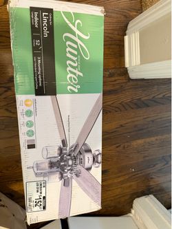 Beautiful Hunter Lincoln 52”  Large Room Fan! $150 firm!  On Wayfair now for $350