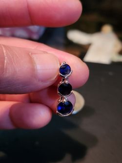 Sapphire pendent 925