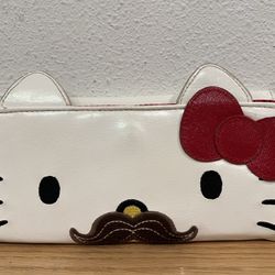 Hello Kitty Mustache Clutch Wallet