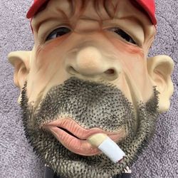 Latex Bearded Fellow with cap Halloween mask