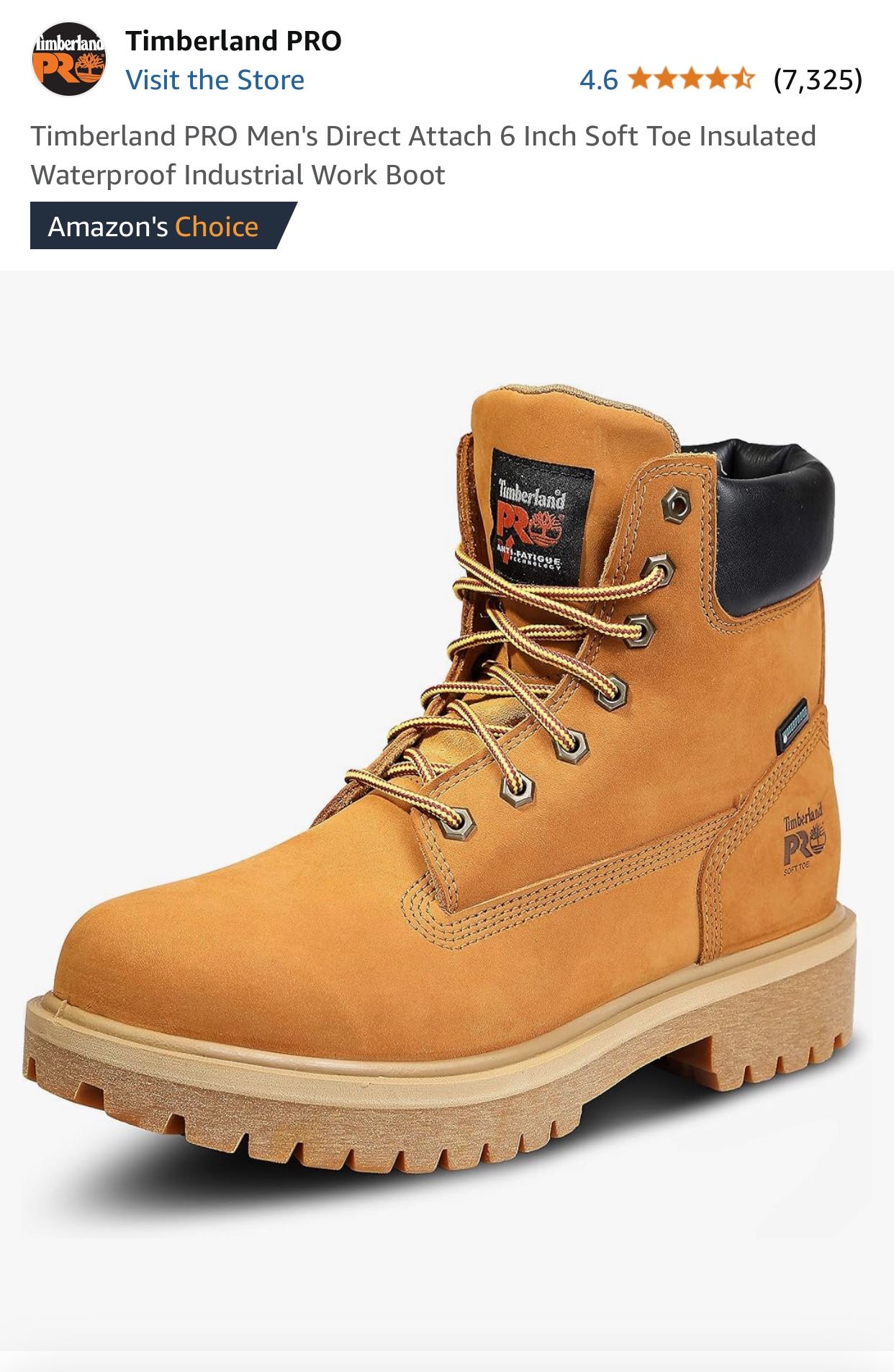 BRAND NEW Timberland PRO 6inch Direct attach Waterproof
