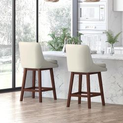 Barstool Faux Leather 360° Free Swivel Barstool Chair
