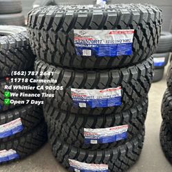 285/70r17 Atlander MT Set of Tires Installed and Balanced Set de Llantas Nuevas Instaladas y Balanceadas