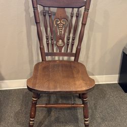 Vintage wood spindle chair 