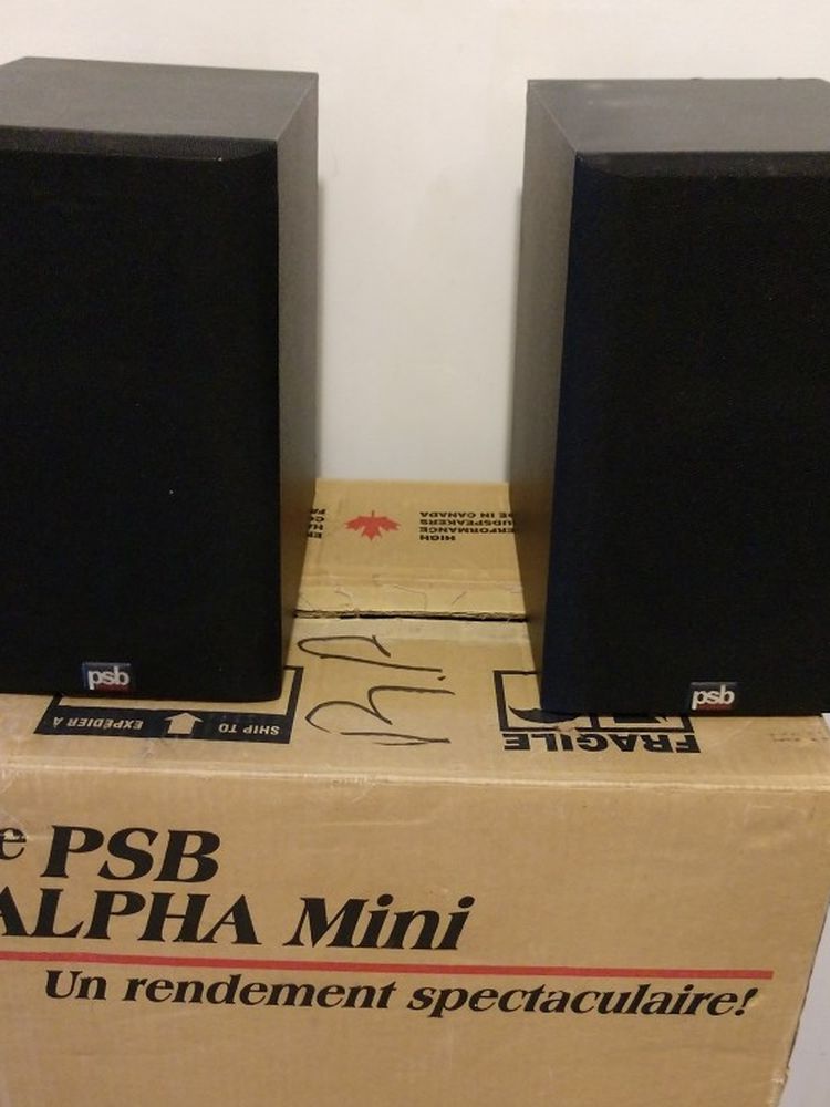 Stereo Speakers PSB Alpha Mini Front Left Right Speakers