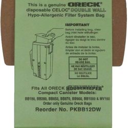 8 Oreck Genuine XL Buster B Canister Vacuum Bags PKBB12DW Housekeeper Bag