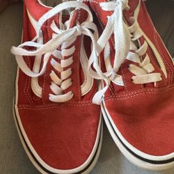 Red Vans men’s 5 1/2 women’s size 7