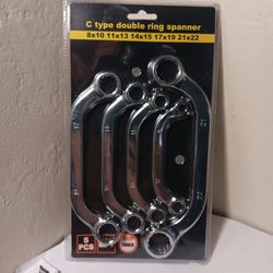 5-Piece C Type Double Ring Spanner Set